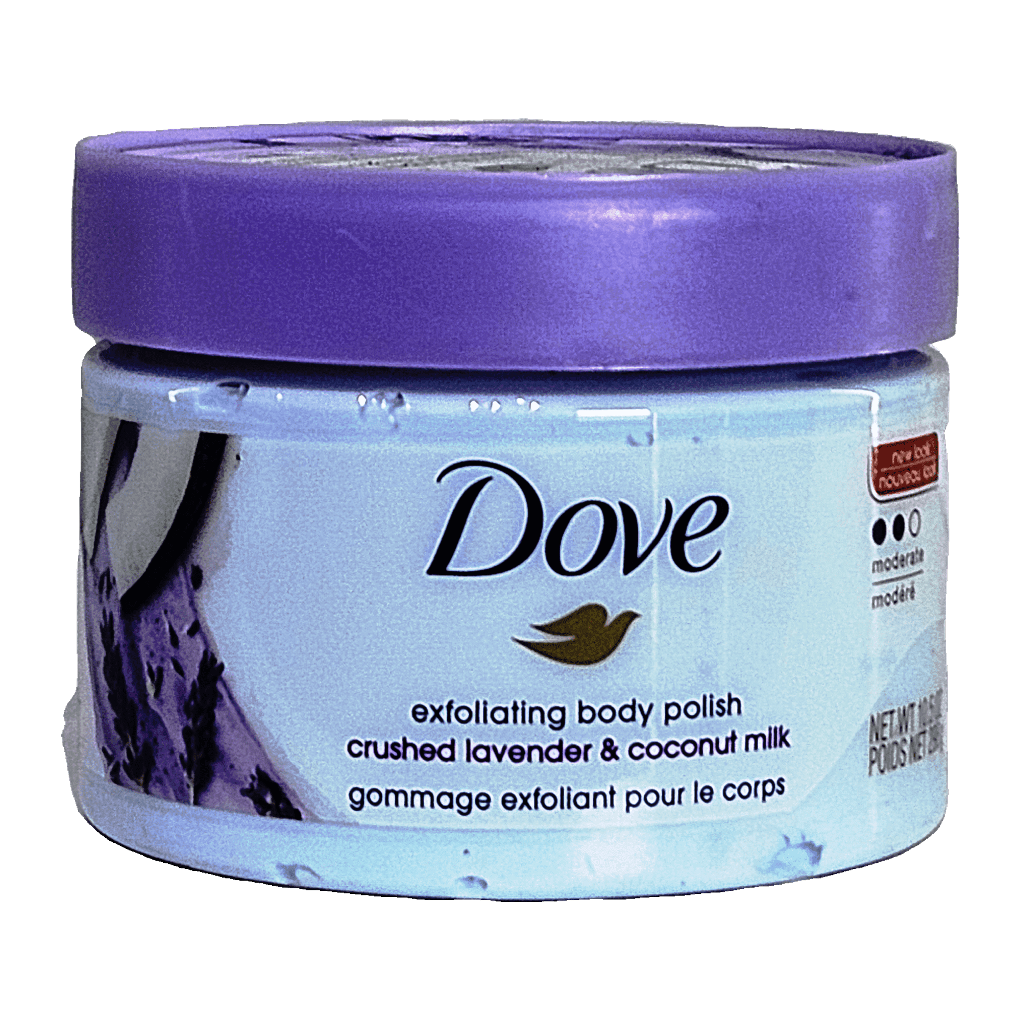 Dove Exfoliating Body Polish Scrub Crushed Lavender & Coconut Milk