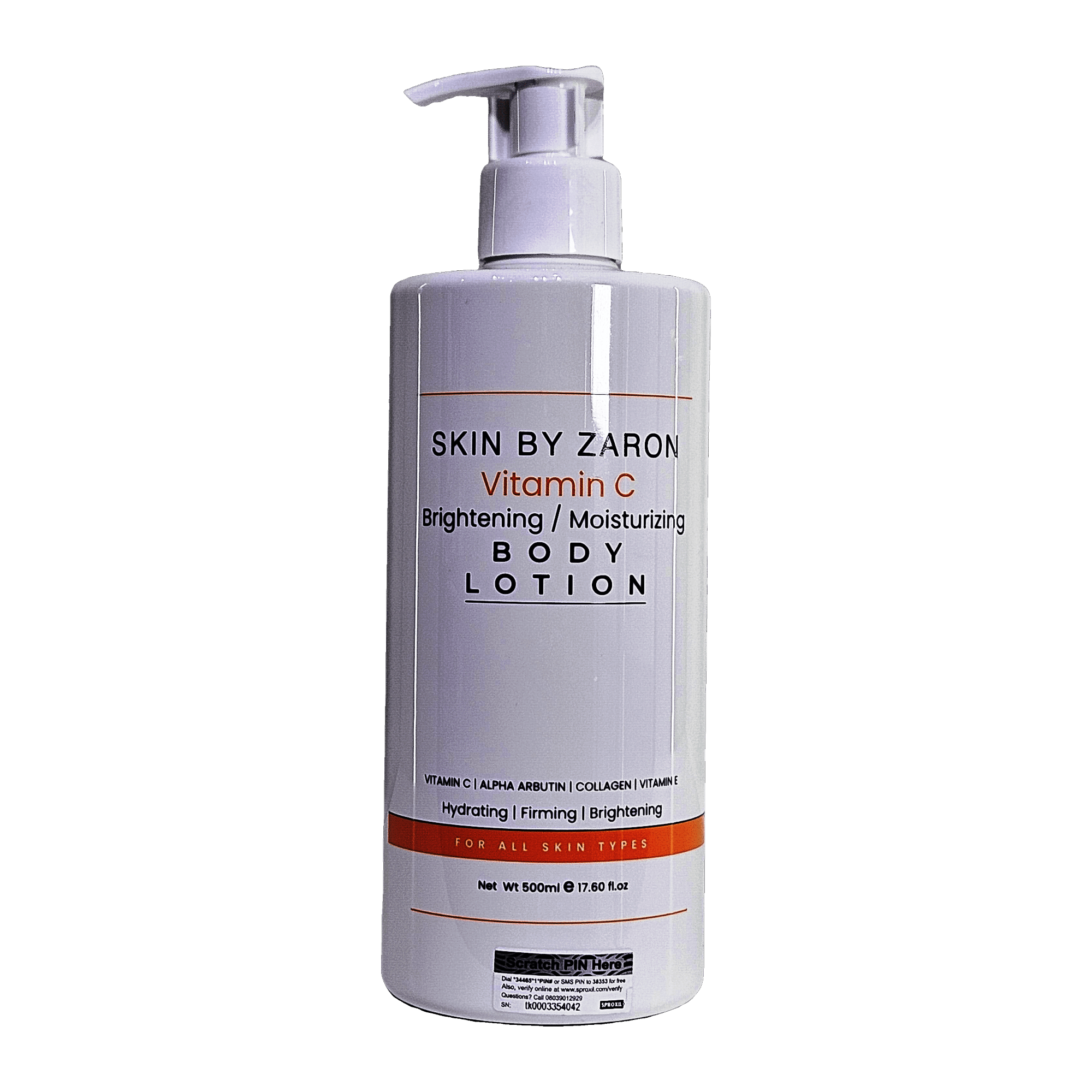 Skin By Zaron Vitamin C Brightening/Moisturising Body Lotion
